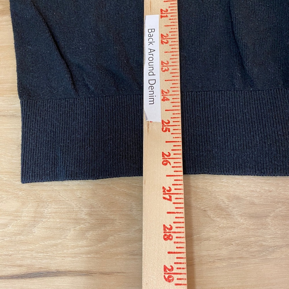 Banana Republic V-Neck Sweater Mens Large Soft Knit Pullover Classic Black - Picture 5 of 8